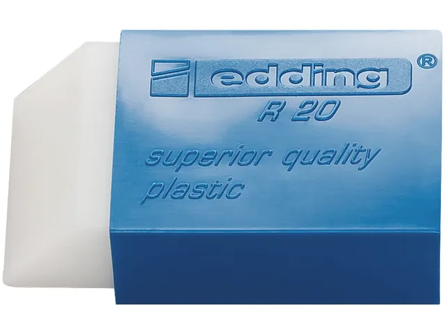 Gum edding R20 45x24x10mm kunststof wit met blauwe houder
