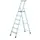 trapladder,eenzijdig,6trede(n),Stand H 1,49m,balk L 2,37m,aluminium