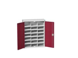 post-/sorteerkast 1000x800x350mm 3x7vakken RAL7035+RAL3004 - 1