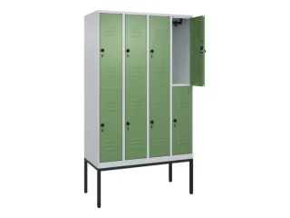 dubbeldekse locker,HxBxD 2120x1200x500mm,4x2vak.,vak B 300mm - 2