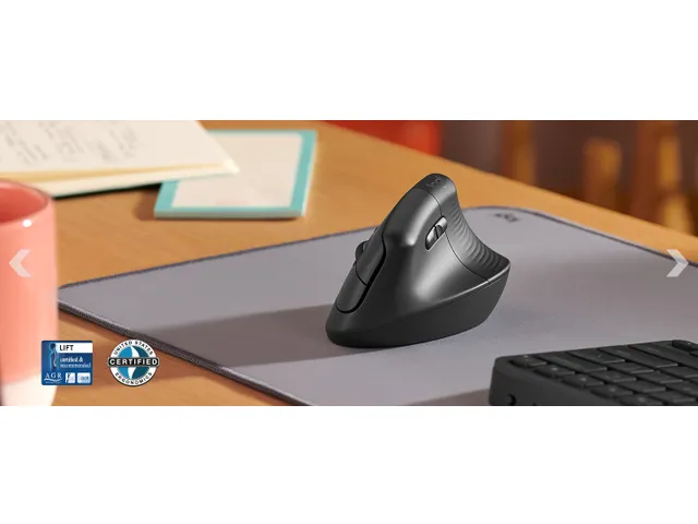 Logitech Lift Souris Ergonomique Verticale, Sans Fil, Bluetooth ou ré