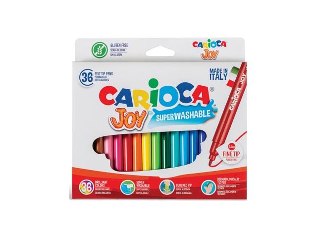 Carioca Viltstift Joy Superwashable 36 Stiften | ViltstiftenShop.nl