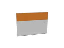 baliepaneel bureau aanbouw achter MP-lichtgrijs BN3005-geel 1600mm