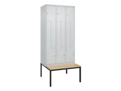 Z-garderobekast,HxBxD 2120x900x815mm,6vak,vak B 300mm,cil.-slot