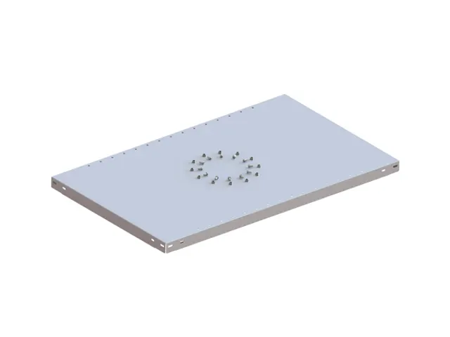 legbord,v. magazijnstelling,BxD 1000x600mm,vakl. 150kg,staal,RAL7035