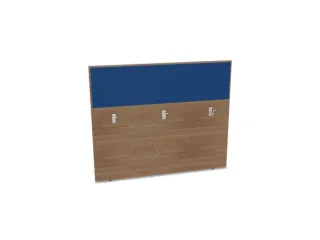 baliepaneel,v. bureau,aanbouw achter,B 1400mm,NT-cherry,BN6016-blauw - 1