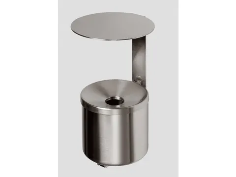 Wandasbak 2.4 liter HxØ 310x155mm Rvs Met Overkapping Rvs