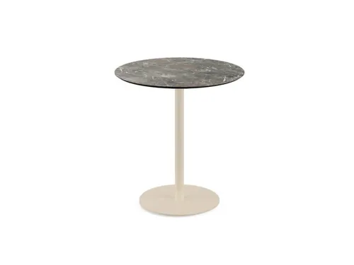 bistrotafel,HxØ 730x700mm,rond,schotelvoet zandkleuren