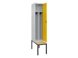 locker met bank,voor scheiding van kleding,HxBxD 2120x400x815mm,1vak