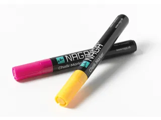 Krijtmarker 4,5mm Naga set a 2 st. rood/oranje - 4