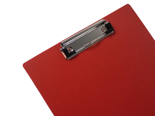 klembord A4 rood met sterke klem