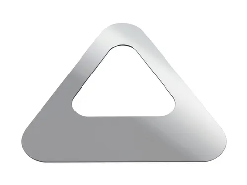 Oplegdeksel,V. Afvalbak 1X60L,Driehoekig,1Opening,Staal,Zilverkleurig