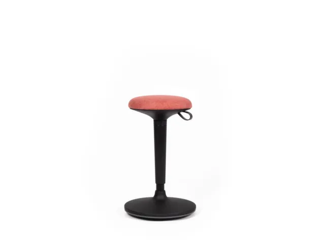 Zit-/Stahulp,Kantelbaar,Ronde Zitting,Zitting Stof Rood