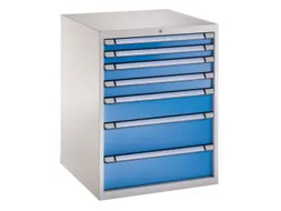 ladekast HxBxD 1000x805x695mm 7laden vergrendeling RAL7035 RAL5012