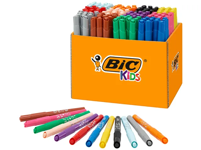 Kleurstiften BicKids visacolor ecolutions XL ass schoolbox à 144 stuk