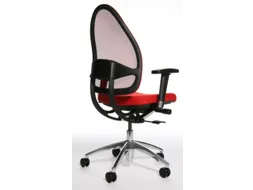 Bureaustoel Rood Zitting 430-520x 480x 500mm Netrug Synchroonmech.