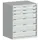 ladekast 1000x800x750mm 6laden zware lasten RAL7035 front RAL7035