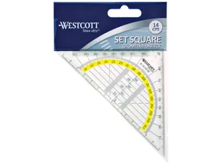 Geodriehoek Westcott 14cm Transparant - 2