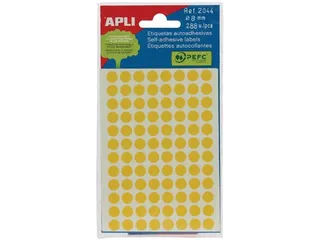 Apli Ronde Etiketten Ø8mm Geel - 1