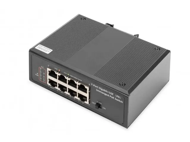 7-poorts Gigabit Ethernet-netwerk PoE-switch