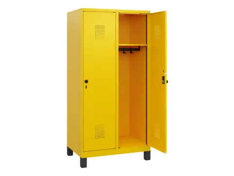 schoollocker,HxBxD 1630x800x500mm,2vak,vak B 400mm,draaigrendel,voeten