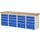 werkbank,HxBxD 890x2500x900mm,beukblad,draagverm. 750kg,4containers