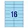 Gekleurde Etiketten 105x37mm Blauw 42817