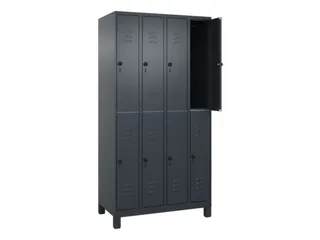 dubbeldekse locker,HxBxD 1950x1000x500mm,4x2vak.,vak B 250mm - 2