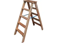 dubbele ladder,beide zijden,2x5treden,Stand H 0,65m,balk L 1,15m,hout