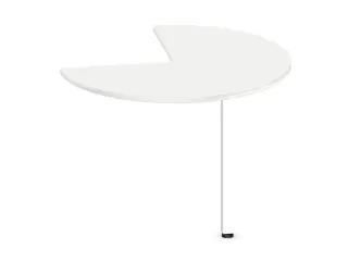 aanbouwtafel,i.h.v.,HxØ 720-840x1000mm,driekwartrond,Bl-wit - 1