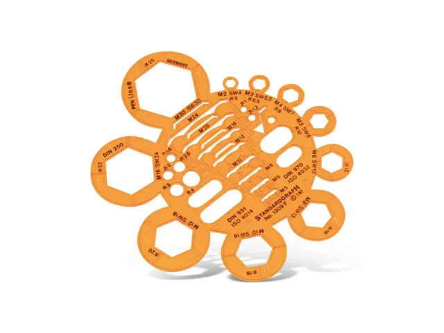 Afrondingssjabloon Standardgraph met hoek meter, met inktrand