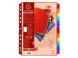 Tabbladen Pp Met Neutrale Tabs In Etikettenhouder 12 Tabs A4