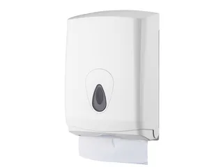 Handdoekdispenser Midi Kunststof Wit C-vouw Z-vouw - 1