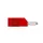 Banaanstekker 4mm male rood met achterinvoer en schroefaansluiting