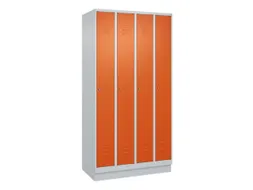 locker,HxBxD 1950x1000x500mm,4vak,vak B 250mm,cil.-slot,sokkel