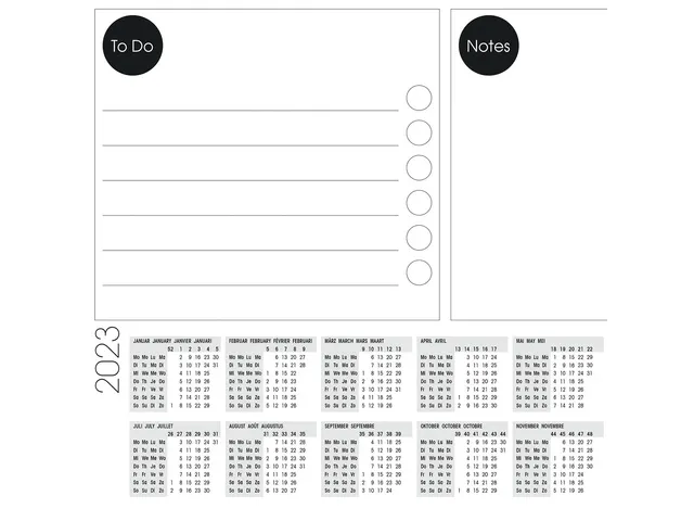bureau onderlegger Sigel 42x29,7cm week planner kalender zwart