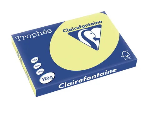 Trophée Pastel gekleurd papier A3 120 gram 250vel Citroengeel