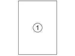 Etiket Rillstab 210x297mm A4 Wit 100stuks