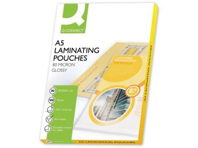 Lamineerhoes A5 Glanzend 153x216mm 2x80 Micron Doos 100 stuks