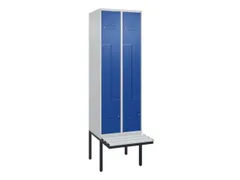 Z-garderobekast,HxBxD 2120x600x815mm,2vak,vak B 300mm,cil.-slot