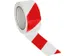 vloermarkeertape,PVC,rood/wit,band LxB 10mx50mm