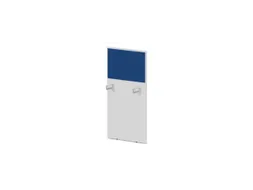 baliepaneel,v. bureau,aanbouw links,B 600mm,Bl-wit,BN6016-blauw