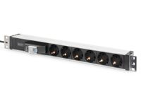 DIGITUS Aluminium Outlet Strip, 6 veiligheidsuitgangen met stroomonder