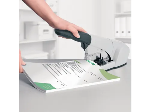 Blokhechter Leitz 5553 Heavy Duty Flat Clinch 120vel zilvergrijs