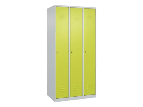 locker,HxBxD 1850x900x500mm,3vak,vak B 300mm,cil.-slot,staand op vloer