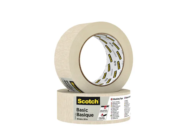 Afplaktape Scotch Basic 48mmx50m beige