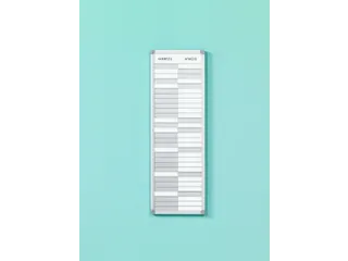 Aan- en afwezigheidsbord 24x53cm 20 namen Softline profiel 16mm - 2