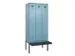 locker met bank,voor scheiding van kleding,HxBxD 2120x900x815mm,3vak