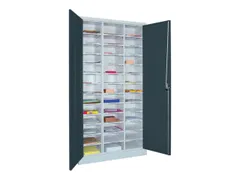 Postsorteerkast met Deuren HxBxD 1950x1000x400mm Ral7035 Front Ral7016