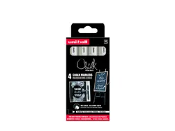 Krijtstift Uni-ball chalk rond 1.8-2.5mm wit 4 stuks